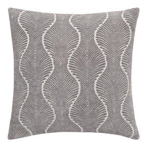 Gray Ogee Jacquard Throw Pillow
